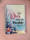Libreta con Dios Todo Es Posible